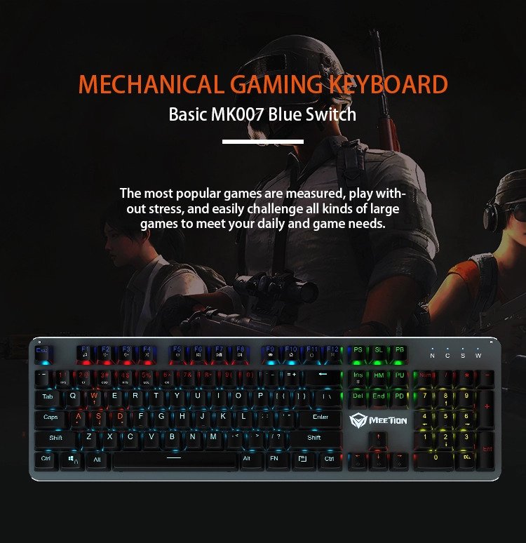 USB Metal Gaming Mechanical Keyboard_2