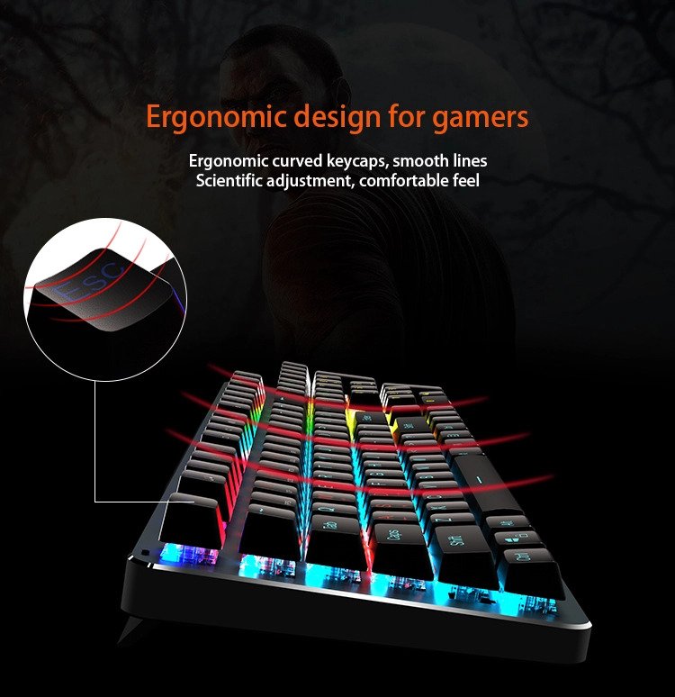 USB Metal Gaming Mechanical Keyboard_4