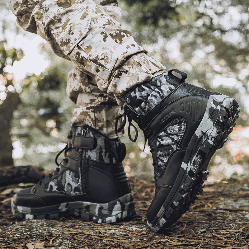 Men Military ankle hiking boots